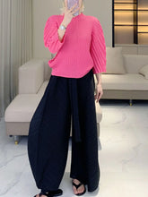 Plisse Stretchy Blouse Top
